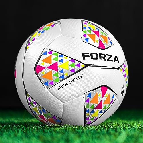 FORZA Palloni Da Calcio Academy - Conforme Agli Standard Ufficiali FIFA (Taglia 4 (Ragazzi) - Pacco Da 30, Multicolore)