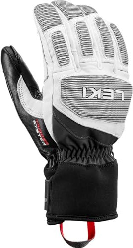 LEKI Griffin Pro 3D Handschuhe Skihandschuhe Fingerhandschuhe (weiß-schwarz 7.5)