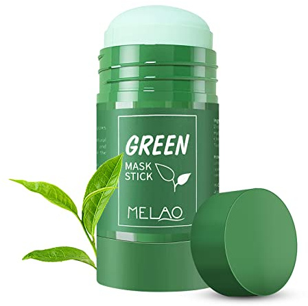 Green Tea Mask Stick for Face, Solid Mask,Poreless Deep Cleanse Green Tea Mask,Anti-Acne Oil Control&Improves Skin,Face Moisturizing(1PCS)