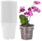 Bncxdc maceta, maceteros decorativos interior, Paquete de 16 macetas de 11cm para interiores, macetas de autorriego con orificios de drenaje, aptas para flores, plantas, macetas para interiores, Claro