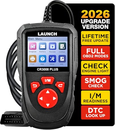 LAUNCH Creader 3008 Plus OBD2 Scanner … | Lebenslange Aktualisierung, verbesserter Motorcode-Leser, OBDII-Auto-Scan-Tool für alle Fahrzeuge nach 1996, Batterietest