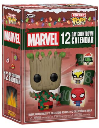 Funko Countdown Calendar: Marvel 12-Day - Marvel Comics - Adventskalender - 12 Tage der Überraschung - Vinyl-Minifigur Zum Sammelns - Mystery Box - Geschenkidee - Feiertage zu Weihnachten