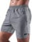 Satire Gym - Sporthose Herren kurz mit Taschen - Sport Shorts Männer als Laufhose Gymshorts (Running, Bodybuilding, Fitness hellgrau, S)