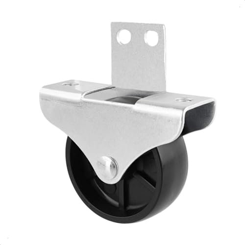 WAGNER Design Möbelrolle/Bettkastenrolle - Durchmesser Ø 30 mm, Bauhöhe 35 mm, soft, Stahl verzinkt, grau, Anschraubplatte 20 x 45 mm, Tragkraft 45 kg - 01065601