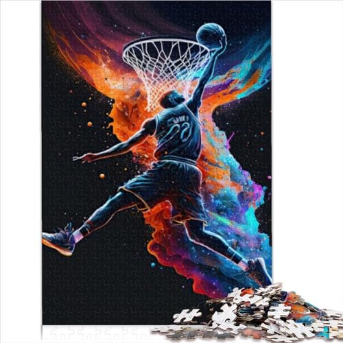 1000 Teile Puzzle Basketball Sport Bunte Puzzles Papppuzzlespiel Spielzeug für Erwachsene Familienpuzzles Geschenk Familienpuzzlespiel 1000 Teile (26 x 38 cm)
