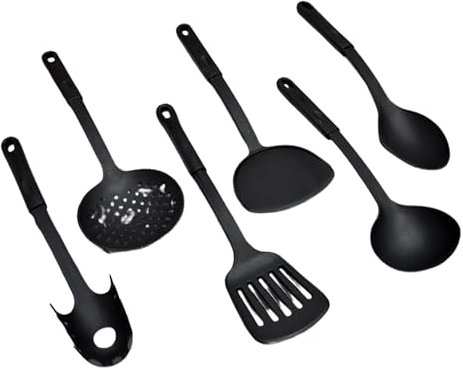 PARENCE.- Lot de 6 Ustensiles de Cuisine en Plastique Robuste/L'essentiel Pour Tous Cuisiniers