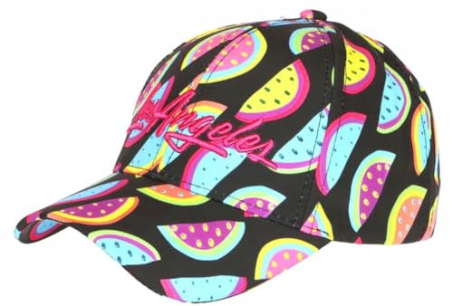 Hip Hop Honour Cappello Los Angeles nero e rosa originale Tropicale Fruitus - Taglia: Taglia unica - Colore: Rosa - Uomo, Rosa, taglia unica