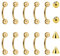 Besyvvin 10stk Curved Barbell 1,2mm Piercing Lippe Augenbrauen Septum Rook Daith Banane Gold 12mm Chirurgenstahl