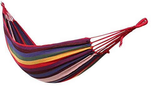 HANABASS 1stück Gartenhängematte Aus Canvas Robuste Und Bequeme Outdoor-schaukel Für Camping Reisen Und Freizeitaktivitäten Bunt Und Langlebig