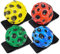 Meleager Jump Ball mit Schnur, Jumpball Mondball, Handgelenk Ball Mit Schnur, 4 Stück Bubble Ball(Rot/Gelb/Blau/Grün), Bouncing Ball, Spaceball, Sport Springball für Kinder Erwachsene