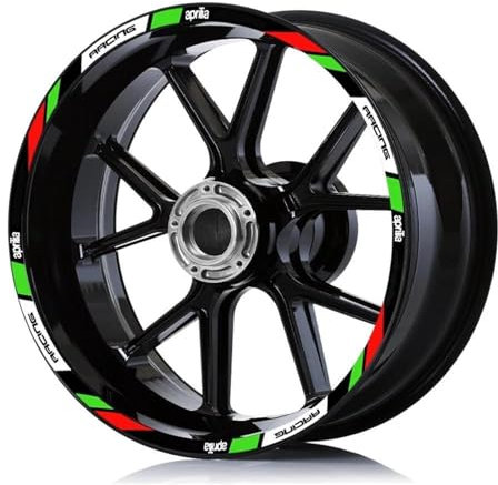 Motorrad-Felgenaufkleber Für Aprilia RSV4 1100 Factory RS 660 Tuono V4 Shiver 900, Reflektierendes Felgeninnenaufkleber-Streifenband Felgenaufkleber Motorrad(Farbe 2)
