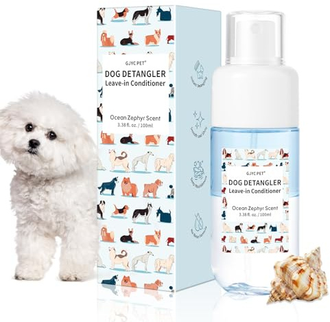 GJYC PET Hunde-Entwirrungsspray, Leave in Conditioner & Fellpflege Spray für hunde, Meeresbrise-Duft – Professionelle Pflegeformel mit Jojobaöl für einfache, verwicklungsfreie Fellpflege, 100 ml
