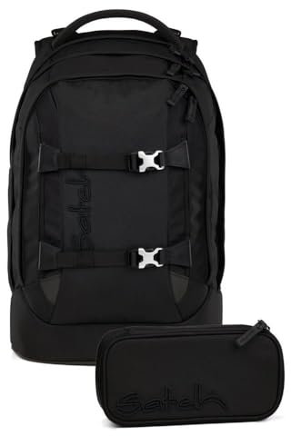 Satch pack Nordic Skandi Edition Schulrucksack Set 2tlg. inkl. Schlamperbox (Nordic Black)