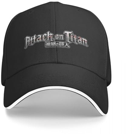 UIOPPIOS Erwachsene Attack Titan Cap Outdoor Baseballmützen Snapback Caps Anime Hüte Sonnenhüte Verstellbare Golfhüte Sommer