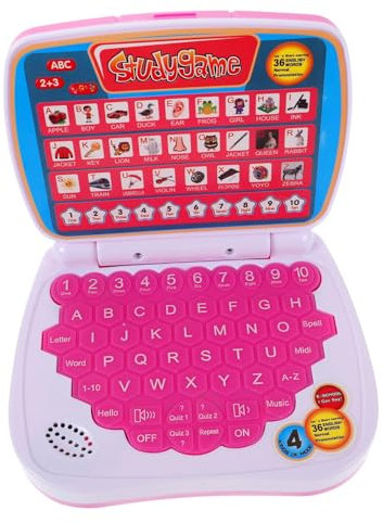 Toyvian Ordinateur Portable Éducatif Multifonctionnel pour Garçon Fille Jouet Simulé pour Apprentissage Précoce Interaction Amusante pour Garçons Et Filles