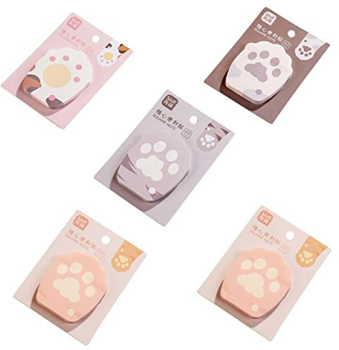 KICHOUSE 5stücke Katzenpfoten Haftnotizen Niedliche Selbstklebende Notizen Für Büro Schule Und Zuhause Praktische Erinnerungshilfen Für Katzenliebhaber