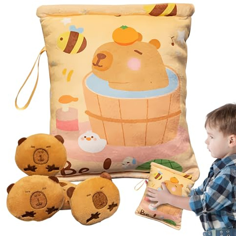 Tasche für Snacks Plüsch Snackbeutel Capybara Schlüsselanhänger