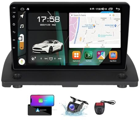 ZZPHKK Android 13 Autoradio für Volvo XC90 2002-2014 mit Carplay Android Auto, 9 Zoll Auto Stereo Radio mit Carplay Android Auto Bluetooth 5.0 GPS FM/RDS Radio SWC Rückfahrkamera(NF-7)