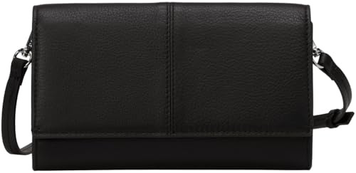 Marc OߴPolo Damen Umhängetasche aus Leder klein, Schwarz (Black), One Size