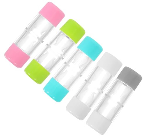 FOMIYES 5pcs Double-Ended Contact Lens Companion Box Rgp Lens Case Travel Box for Lenses Portable Case Barrel Holder Soak Storage Container for Travel Daily Contact Storage