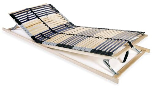 Teenpull Lattenrost 90x200 cm aus Buchenholz mit 42 Birkenholz-Latten, 7 Zonen, verstellbarem Kopf- & Fußteil, stabilem Rahmen & individuell anpassbarer Härte für optimalen Schlafkomfort