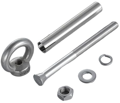 Ankerbolzen, Ösenbolzen 5 Stück Edelstahl Universal-Ring-Spreizschrauben-Hülsenanker for Beton-Ösenbolzen, Montagezubehör, langer Haken(M6*120MM)