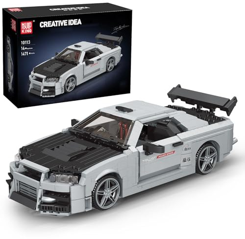 Mould King 10113 Sportwagen-Klemmbausteine, Spielzeug-Bausatz, 1471 Teile | Rennwagen Bausteine Auto Bauspielzeug Modellbausatz für Erwachsene (Statische Version)