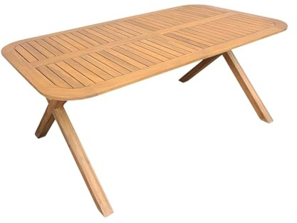 sweeek - Ausziehbarer Gartentisch aus Akazienholz für 6-8 Personen 180/240cm - Tanzo