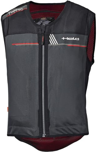 Held eVest 2 - Damen Airbag Weste Motorrad mit elektronischem Sturzerkennungssystem - Level 2 Rückenprotektor Motorrad von D3O - luftiges Mesh Gewebe - CE Zertifiziert EN 17092:2020 - Gr. 3XL
