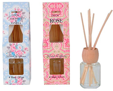 DISOK - Profumatore floreale Mikado 30 ml (prezzo unitario) - Profumatori, diffusori, mikados economici per bomboniere di matrimonio, battesimo e comunione. Regalo per la casa