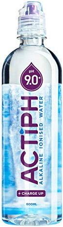Alkaline Ionised Spring Water pH9+ (24x 600ml) Purified with Electrolytes Clean and Smooth Taste ACTIPH Water