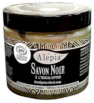 Alepia Savon Noir Premium à l'Eucalyptus Bio, 200ml