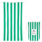 Dock & Bay Strandhandtuch - Schnell trocknende Mikrofaser, ohne Sand - Kompakt, Leicht - 100% recycelt - Inklusive Beutel - Cabana - Cancun Green, Extra Large (200x90cm, 78x35)