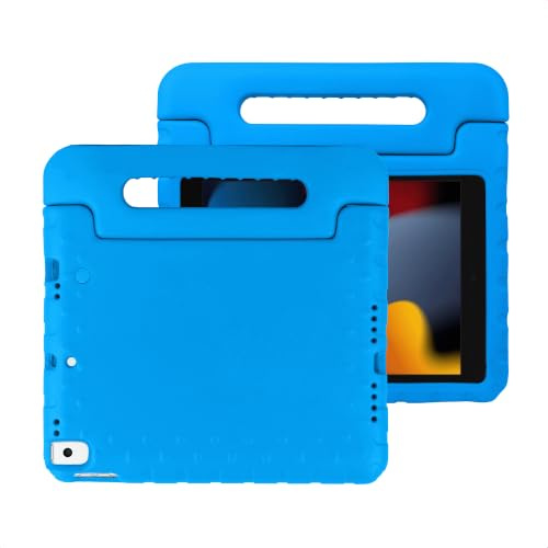 iMoshion Kinder Tablethülle Schutzhülle mit Handgriff Kickstand für das iPad 10.2 Zoll Blau