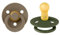 BIBS Colour Schnuller 2er-Pack, BPA-frei, Kirschform Nippel. Naturkautschuk / Latex, Hergestellt in Dänemark. 6-18 Monate (2er Pack), Dark Oak / Hunter Green