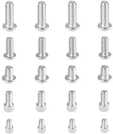 Tipo multiplo di viti in acciaio inossidabile CAMVATE 1/4 -20 (20 pezzi, 1/4 -20 / 9mm / 13mm / 16mm / 19mm)