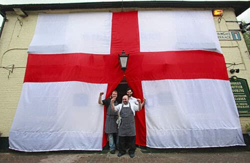 Mega Jumbo EX Large England Flag (St George Cross) Up To 100 FT (6 X 10 FEET - EYELETS ALL ROUND)