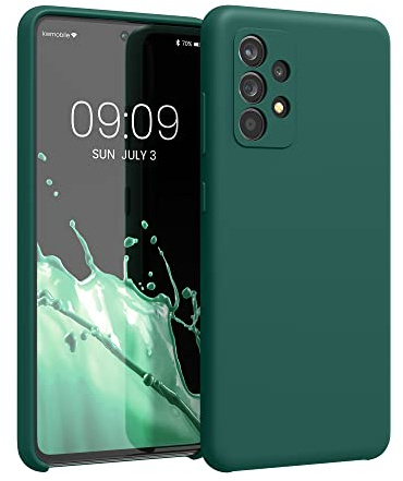 kwmobile Handyhülle für Samsung Galaxy A52 / A52 5G / A52s 5G Hülle - Case Silikon - Kabelloses Laden - Schutzhülle Cover in Türkisgrün