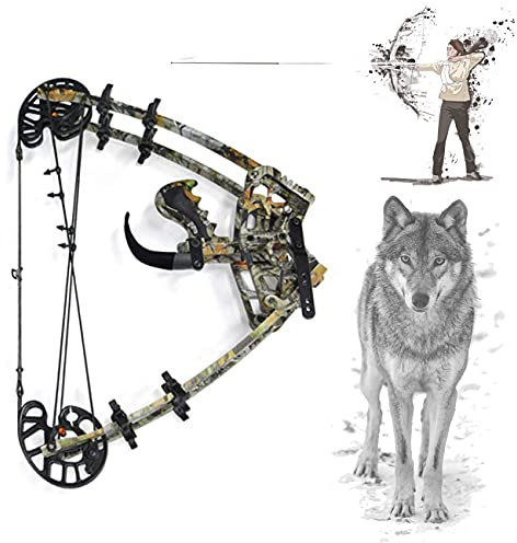Lnobern Einsteiger Jagdbogen, Multi Colored, 40 Pfund, 27,5 Zoll, für Linkshänder und Rechtshänder