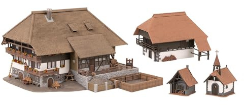 Faller 130677 Schwarzwald-Set Vogtsbauernhof, 27 x 24 x 14.5 cm, Holzfarben