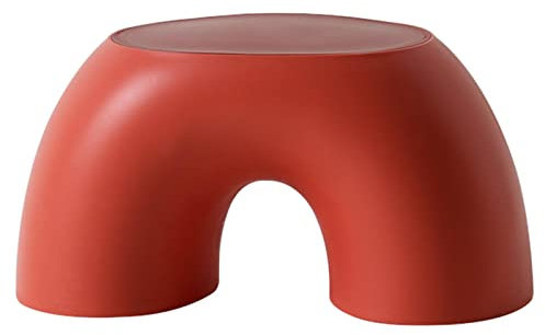 Colcolo Tragbarer Kleiner Hocker Leichter Tritthocker Indoor e Outdoor Mobility Step für Senioren und Kleinkinder, strapazierfähige gewölbte Kunststoffstühle, rot