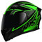 Motorrad Integralhelm Street Bike Helm, DOT/ECE Zugelassener Motorradhelm Mit Sonnenblende Und Bluetooth Space, Motorrad Moped Racing Helm Für Herren Damen,Grün,M