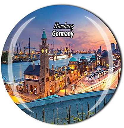 Hamburg Deutschland Kühlschrankmagnet Kristall Touristen Souvenir Geschenkkollektion Kühlschrank Magnet Aufkleber