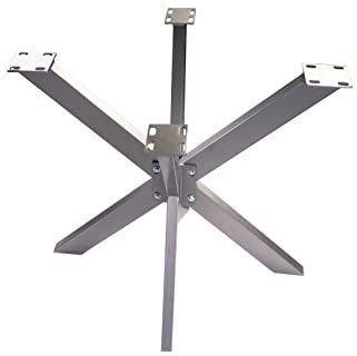 SAM Spider-Tischgestell, Roheisen Silber lackiert, Metallgestell für Holztische, Gestell mit vielseitiger Verwendbarkeit