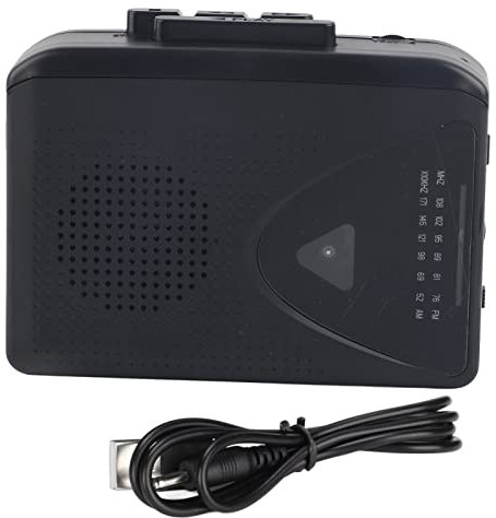 PUSOKEI Portable Microcassette Recorders AM FM Radio Tape Player, Classic Style Music Cassette Tape Player Radio Receiver, 3.5mm Jack Stereo Output Vintage Tape Player for Indoor/Oudoor
