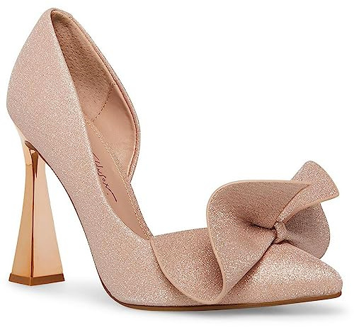 Betsey Johnson Women's Nobble Pump, Champagne, 8.5