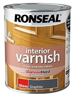 RONSEAL Interior Varnish Graphite Gloss 750ML