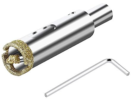ASNOMY Scie Cloche Diamantée 18 mm avec Foret Guidage de Centrage, Scie Cloche Carrelage avec revêtement diamant, Foret trépan Diamant pour verre, carrelage, céramique, marbre, granit
