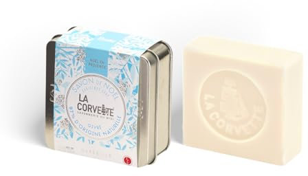 La Corvette, Savon de Noël GIVRE et boîte à savon - idée cadeau - fabriqué à Marseille - 95% d'origine naturelle