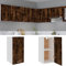 vidaXL Hanging Wall Cabinet - Smoked Oak, Engineered Wood 29.5x31x60 cm with Doors